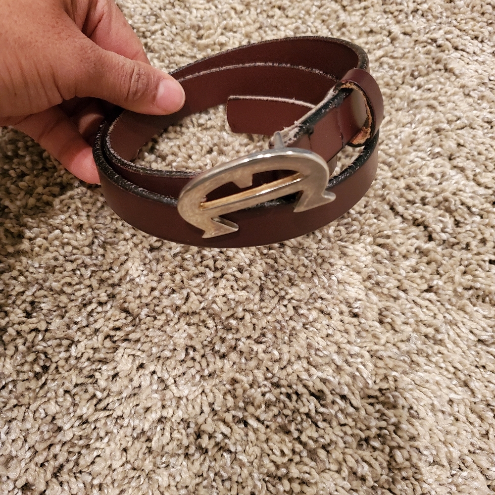 Aigner Vintage Leather Belt, Size 26